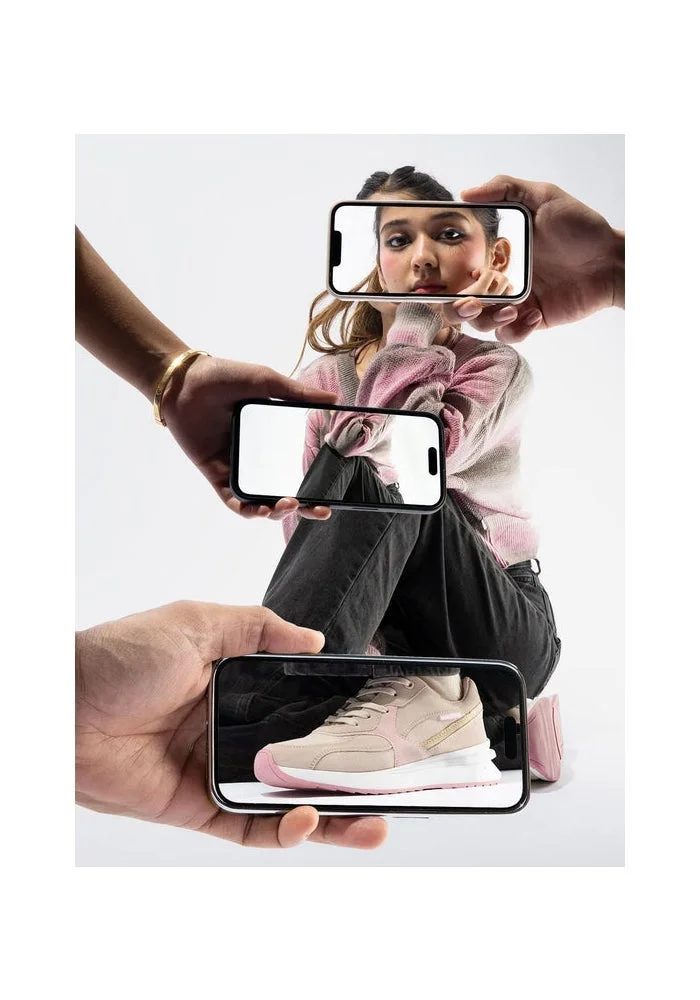 Bacca Bucci Beige and Pink NYC Low-Top  Sneakers—for Gen Z Fashionistas for Women | Best Price UAE